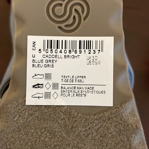 New Cloudsteppers by Clark’s Blue Grey Wedge Suede Slingback Adjustable Sandal - Picture 7 of 7